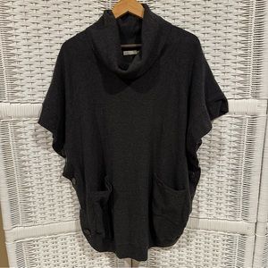 Chalet Dark Gray Cowl Neck Short-Sleeve Sweater Top